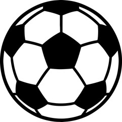 Obraz premium Soccer Ball Scalable SVG Vector Graphic with Editable Paths and Layers for Web, UI Design, Digital Art, and Print Applications