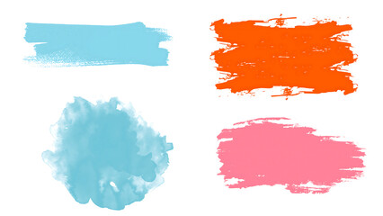 Fototapeta premium abstract set of watercolor paint brush strokes