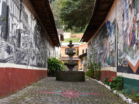 Fototapeta narrow street in the old town