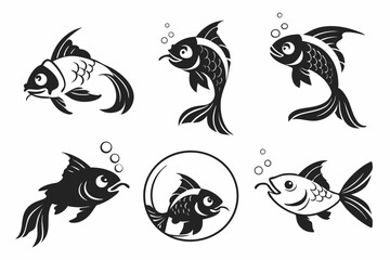 Obraz premium black and white fish