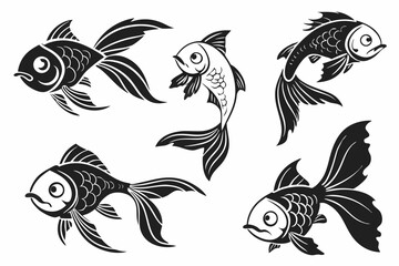 Obraz premium vector set of fish