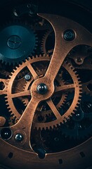 Obraz premium Complex Clockwork Intricate gears in motion