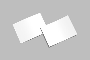 A4 certificate realistic blank mockup