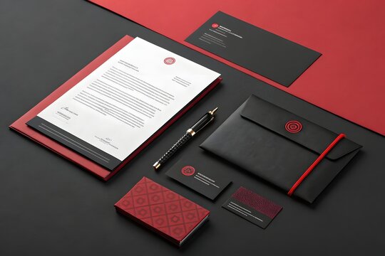 Luxury Business Stationery Mockup Set on Elegant Background – Branding Presentation