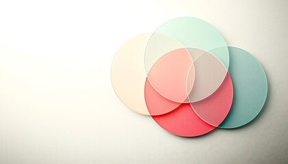 Overlapping circles in pastel colors