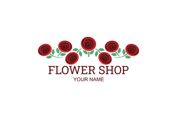 flower shop icon Logo Vector Illustration. Suitable for business company, modern company, etc.