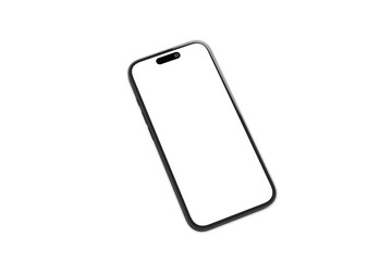 Mockup Smart Phone 16-generation Modern 3D Smartphone Mockup Front View on Gray Background