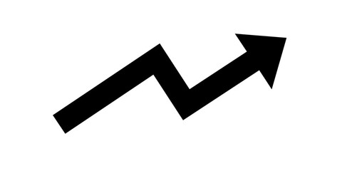 trending icon. analysis illustration. profit up vector. up down arrow vector.