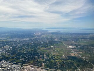 Ariel View of Canadian Rocky Mountains 