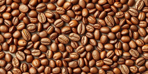 Fototapeta premium Abstract cut-out coffee bean seamless pattern for packaging, wallpaper, fabric, wallpaper, vector