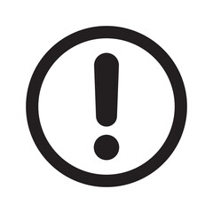 Alert icon. Warning sign and symbol. Exclamation mark in circle.
