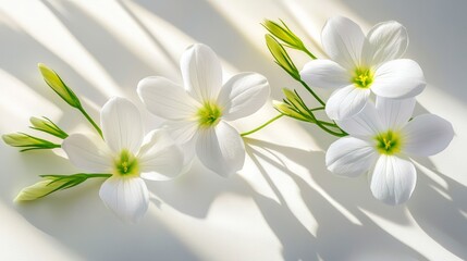 Sunlit White Flowers, Botanical Photography, Floral Design Floral Photography, White Flowers