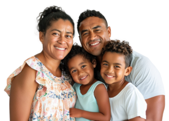 A happy Polynesian family photo kid photography.