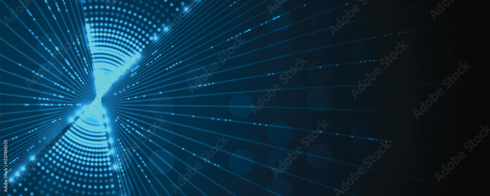 Aufkleber Abstract futuristic high technology and science background with light effect