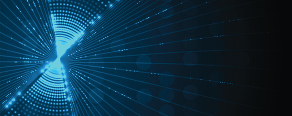 Abstract futuristic high technology and science background with light effect