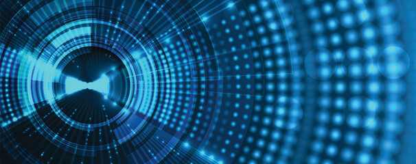 Abstract futuristic high technology and science background with light effect