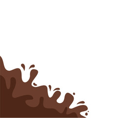 Dripping melted chocolate border elements
