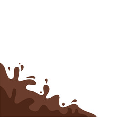 Dripping melted chocolate border elements
