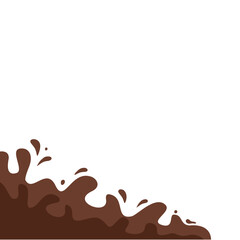 Dripping melted chocolate border elements