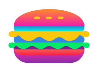 burger and chips