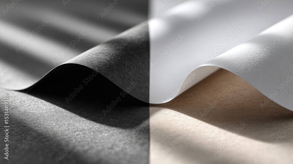 Poster geometric design showcases a dark gray paper texture, creating a modern minimalistic background with