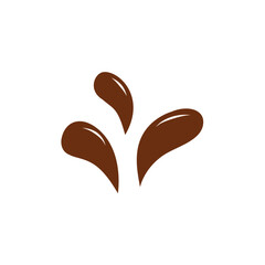 Sweet milk chocolate splash vector illustration