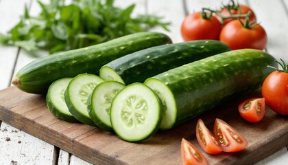 cucumbers and tomatoes