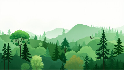 Fototapeta premium Image of mixed forest and hills