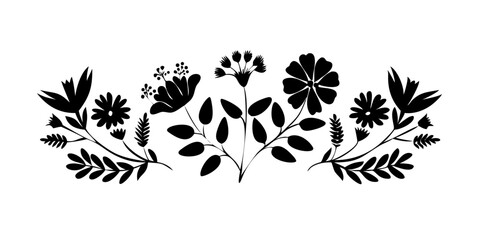 Tree and flower vector 