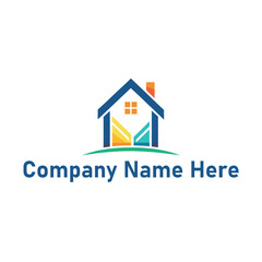 elegant-silhouette-of real estate logo with location