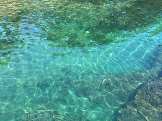 Crystal clear water of Mediterranean sea.