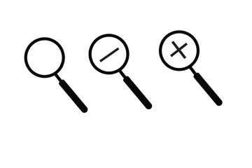 magnifying glass on white background and vector illustrations design 