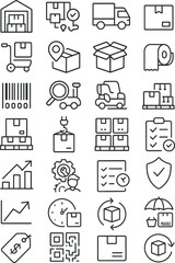 Hand drawn business and web icon collection in doodle style