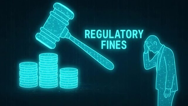 A visual representation of regulatory fines, illustrating the impact on individuals