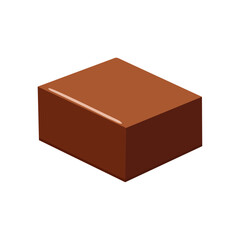 Vector illustration of a chocolate pastry on white background – delicious cartoon dessert clipart for International Chocolate Day, kids design, seasonal packaging, bakery decor and sweet food projects