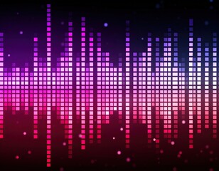 Fototapeta premium Pink Purple Audio Waveform Background.
