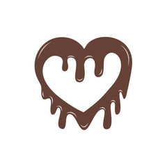 Melting chocolate heart