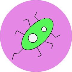 Virus 4 single icon vector illustration