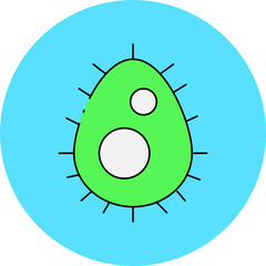 Virus 7 single icon vector illustration