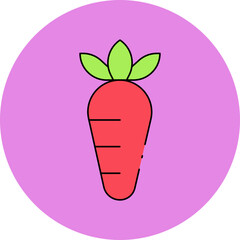 Carrot single icon vector illustration