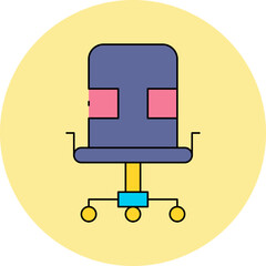 Chair 5 single icon vector illustration
