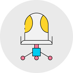 Chair 10 single icon vector illustration