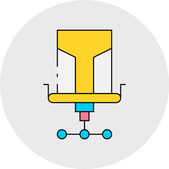 Chair 17 single icon vector illustration