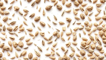 Macro Cumin and Caraway Seeds  on White