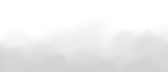 Floating white smoke mist texture isolated on transparent background. Fog overlay effect, cloudy...