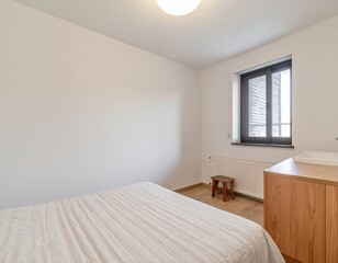 Simple bedroom interior, light and airy