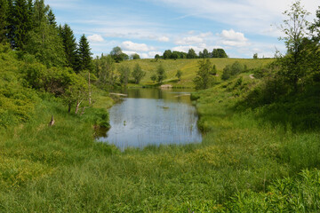 Die Andelva ist ein Fluss in der norwegischen Kommune Eidsvoll. Hier entlang führt der St. Olavsweg, Gudbrandsdalsleden. Der Pilgerweg von Oslo nach Trondheim.