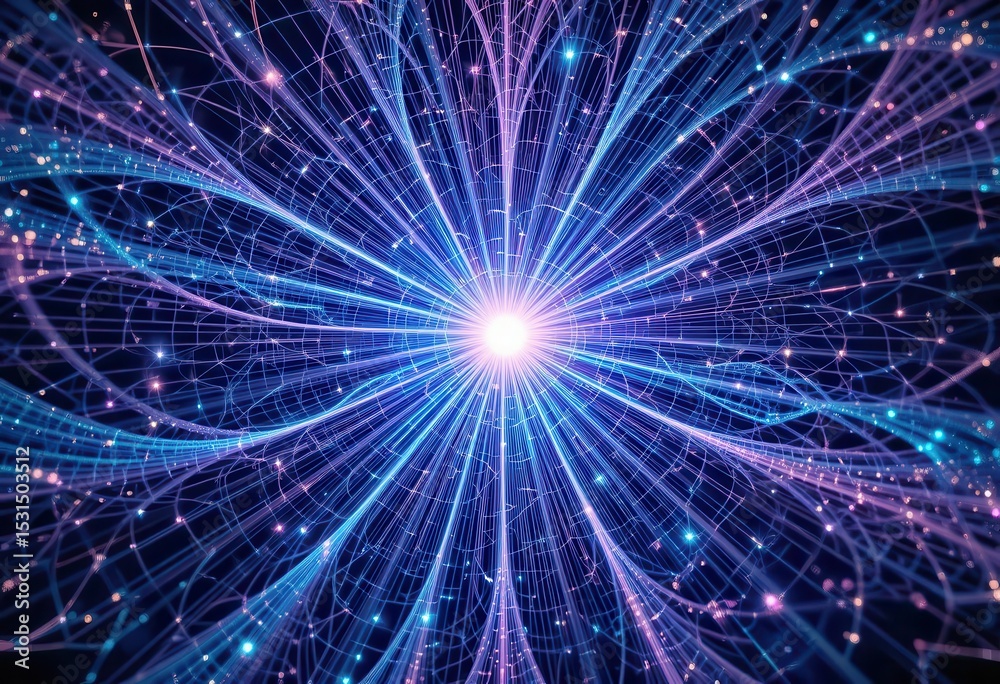 Poster vibrant abstract background with intricate light patterns for computer monitors