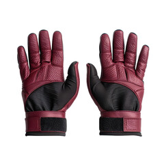 High quality maroon gloves designed for sports or outdoor activities, featuring textured grip and flexible material for enhanced performance and comfort. Ideal for athletes and enthusiasts