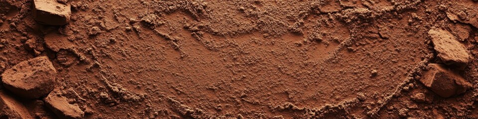 Cocoa Powder Texture. Full Frame Chocolate Background for Banner Design